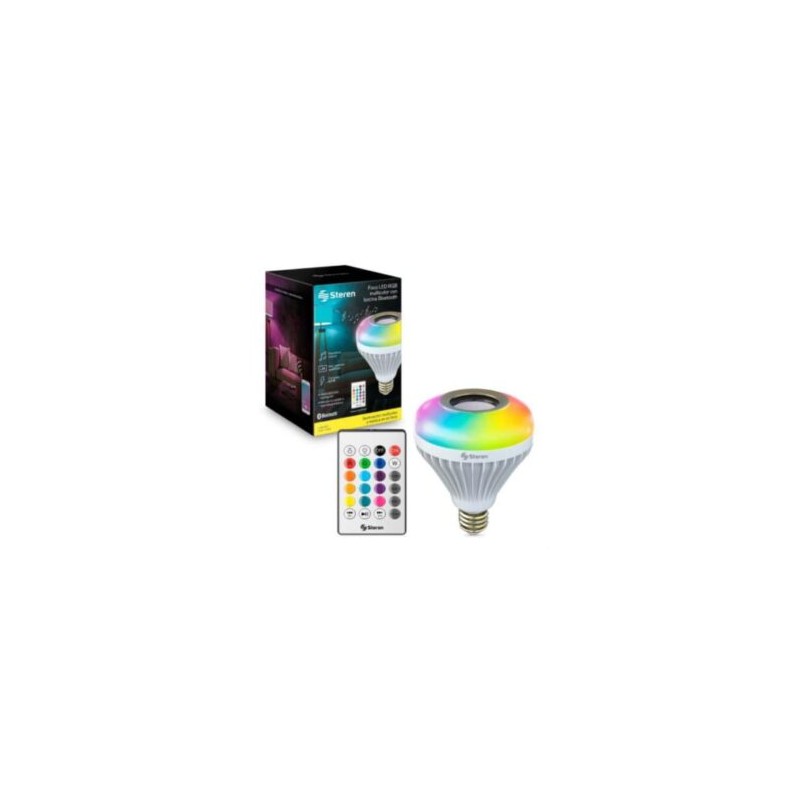 Foco Steren LED RGB decorativo con bocina Bluetooth 6 W