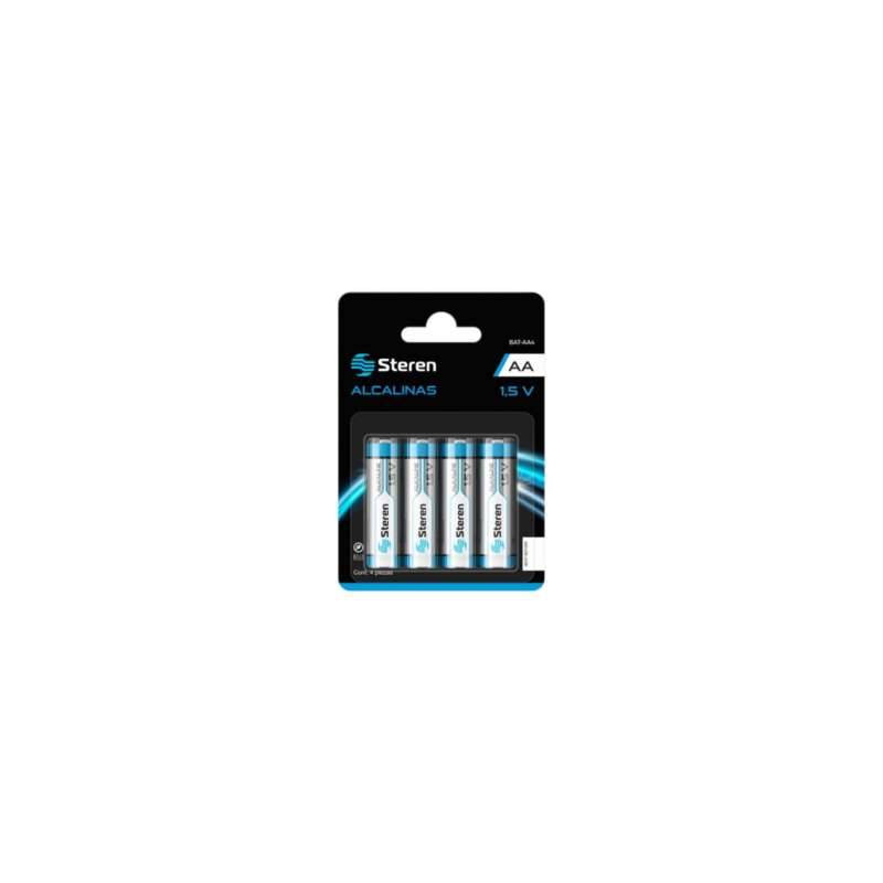 Pilas Steren Alcalinas Tipo AA 1.5V C/4 Pzas