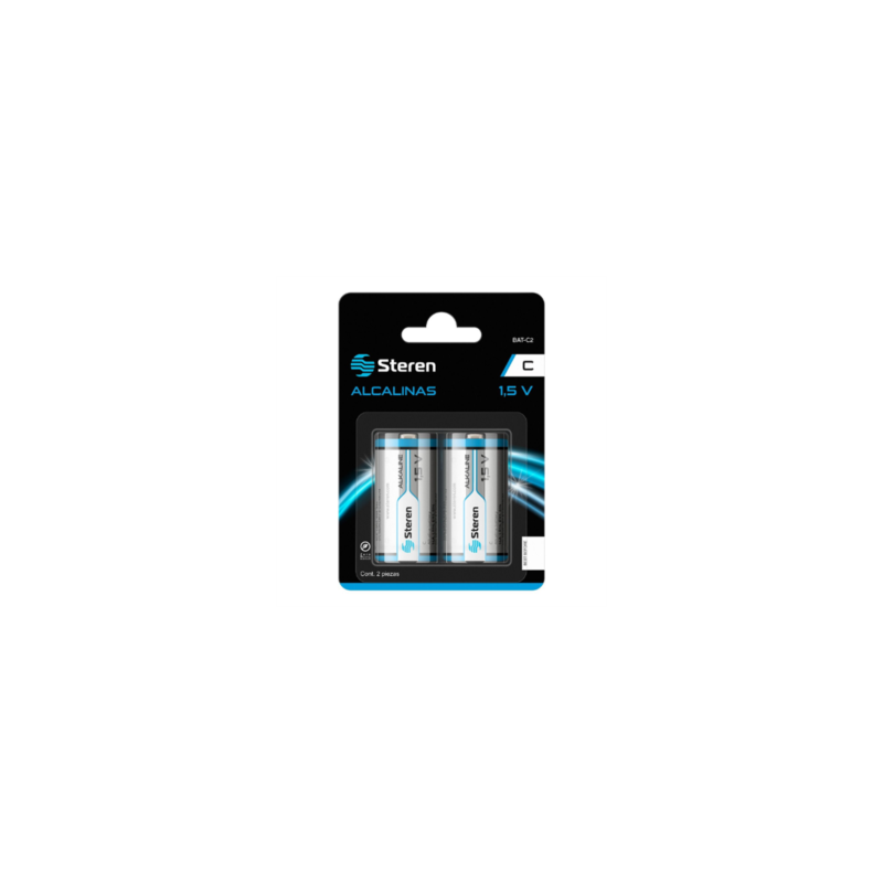 Pilas Steren Alcalinas Tipo C 1.5V C/2 Pzas