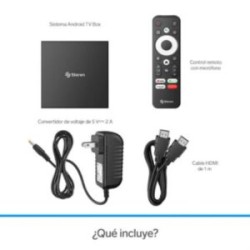Sistema Android TV Box Steren Google Chrome Cast Color Negro
