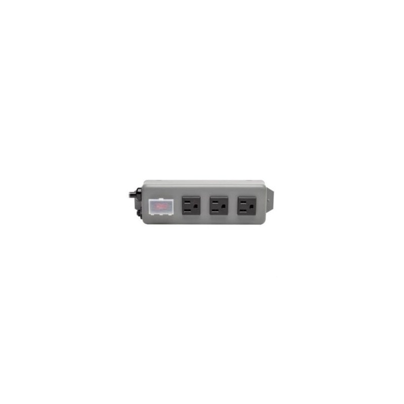 Barra de Contactos Tripp Lite Waber Industrial 3 Tomacorrientes 2.74m Clavija NEMA 5-15P Protector de Switch