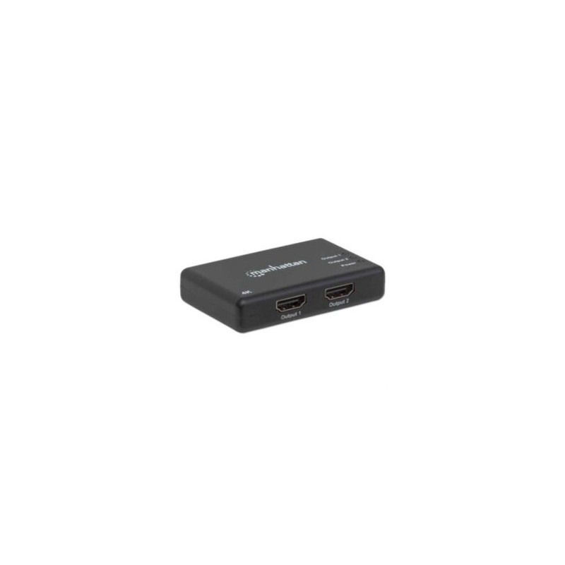Video Splitter Manhattan HDMI 2 Puertos UHD TV 4k/30Hz Color Negro