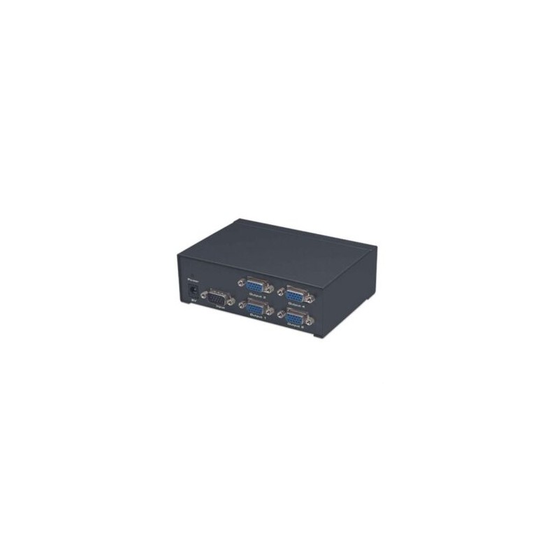 Video Splitter Manhattan Profesional 4 Puertos VGA/SVGA/Multisync