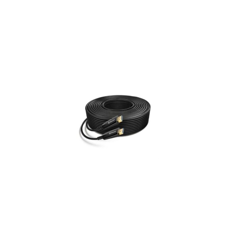 Cable HDMI Steren 4K de Fibra Óptica 30m Color Negro