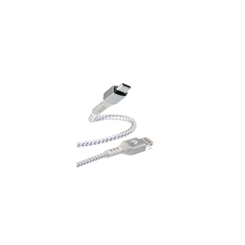 Cable Argomtech Dura Form Tipo-C a Lightning Carga Rápida 1.8m Color Blanco