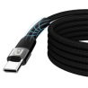 Cable Argomtech Tipo-C a Tipo-C 1.8m 480 Mbps Carcasa ABS con Trenzado de Nailon Carga Ultra Rápida Color Negro