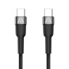 Cable Argomtech USB Tipo C 65W Nylon Trenzado Dura Speed 1.8m Color Negro