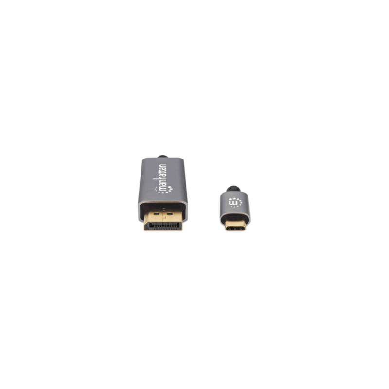 Cable Manhattan Adaptador USB-C a DisplayPort-M 8K a 60Hz 3m Color Negro
