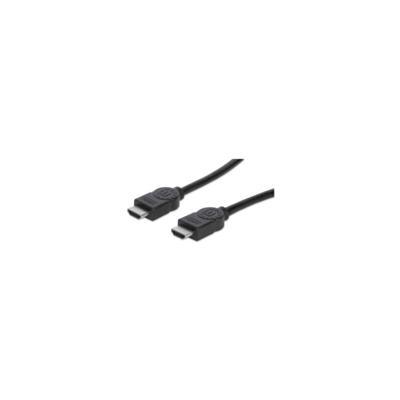 Cable Manhattan Alta Velocidad Canal Ethernet HDMI M-M 15m Color Negro