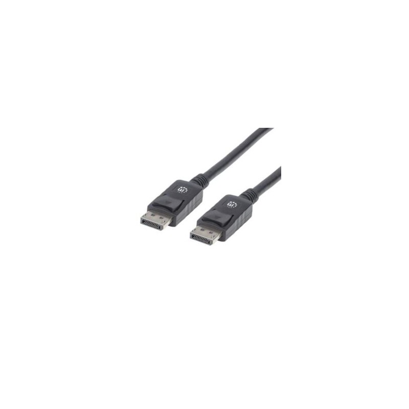Cable Manhattan DisplayPort M-M Blindado 2m Color Negro