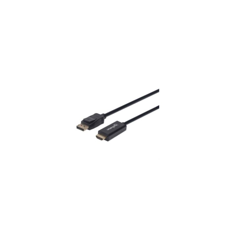 Cable Manhattan DisplayPort/HDMI-M 4K 1m Color Negro