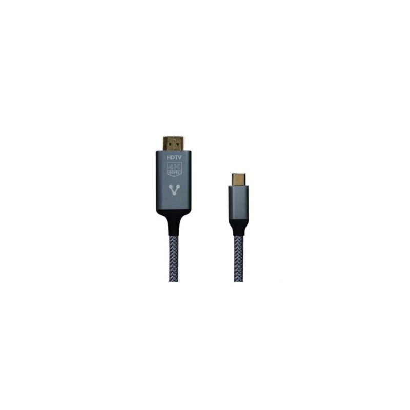 Cable Convertidor Vorago CAB-310 Tipo C a HDMI 4k 1.8m Cobre/Aluminio Color Negro