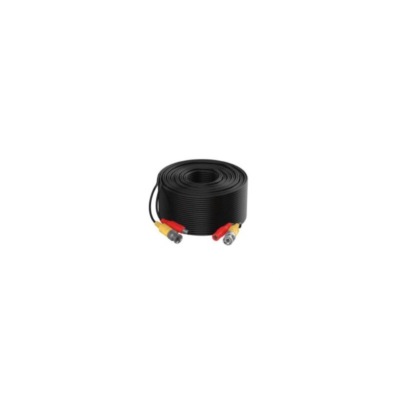 Cable Dahua para Video y Alimentación de 50m Cobre de Alta Pureza con Conectores BNC 4K Soporta AHD/CVI/TVI/CVBS Negro