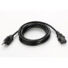 Cable de Alimentación CA USA Zebra 228 cm de Largo con Conexión a Tierra Tres Hilos para Fuentes de Poder
