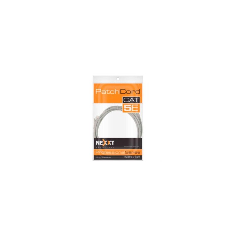 Cable de Conexión Red Nexxt Solutions Cat5e 100 MHz 15.24m 24 AWG Color Gris