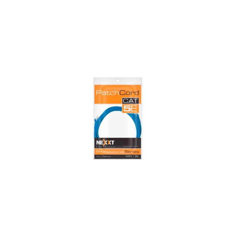 Cable de Conexión Red Nexxt Solutions Cat5e 100 MHz 3.05m 24 AWG Color Azul