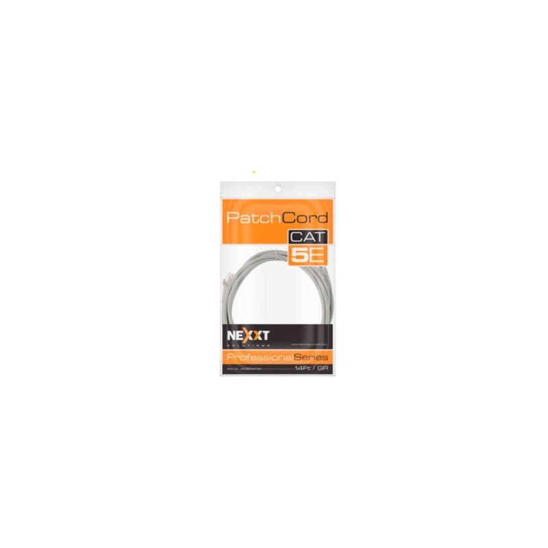 Cable de Conexión Red Nexxt Solutions Cat5e 100 MHz 4.27m 24 AWG Color Gris