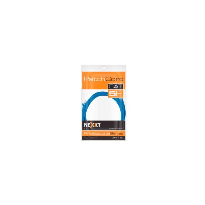 Cable de Conexión Red Nexxt Solutions Cat5e 100 MHz 90cm 24 AWG Color Azul