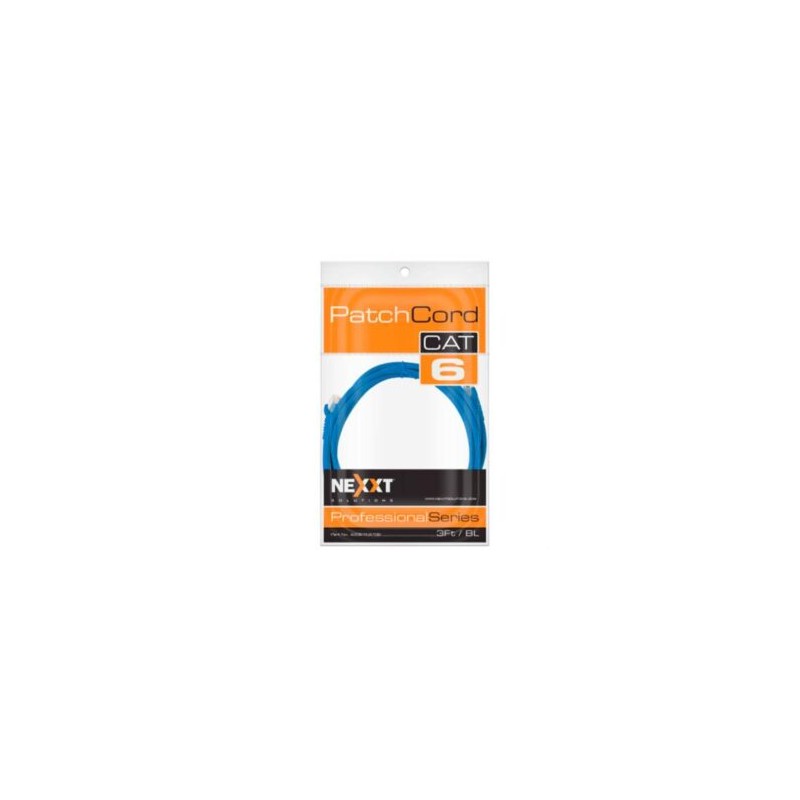 Cable de Conexión Red Nexxt Solutions Cat6 0.91m UTP Multifilar con Revestimiento Tipo CM Color Azul