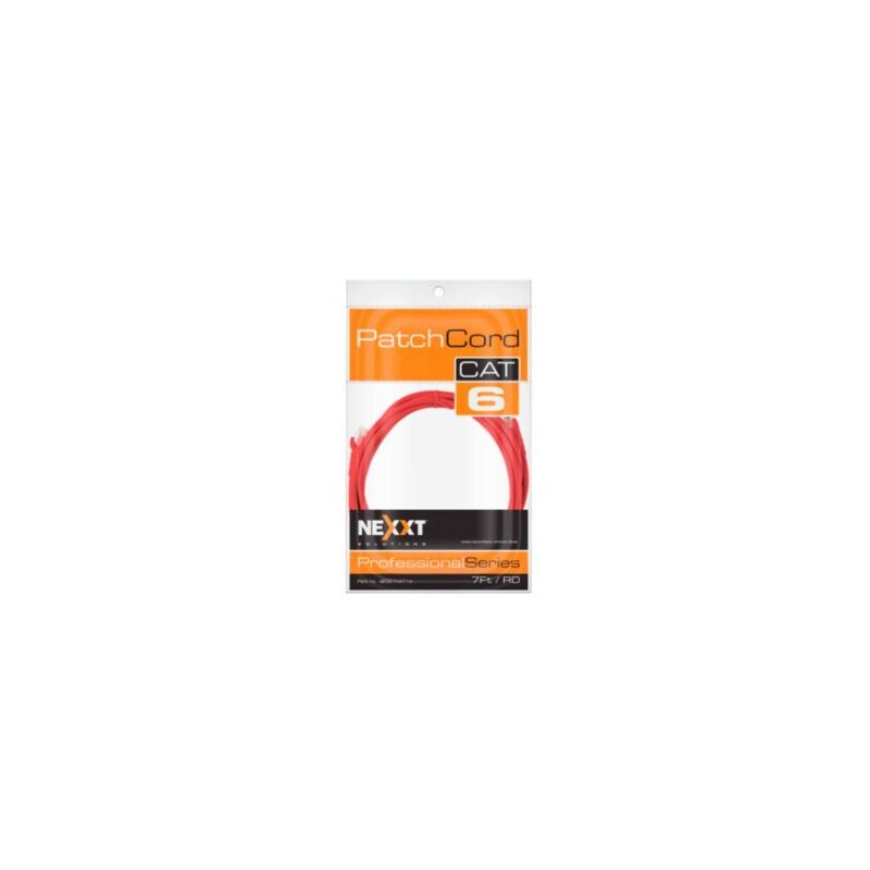 Cable de Conexión Red Nexxt Solutions Cat6 2.3m UTP Multifilar con Revestimiento Tipo CM Color Rojo