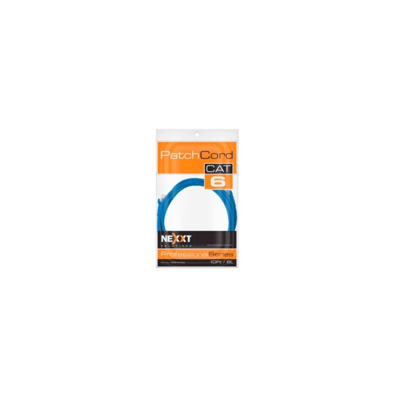 Cable de Conexión Red Nexxt Solutions Cat6 3.05m UTP Multifilar con Revestimiento Tipo CM Color Azul