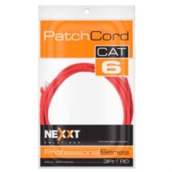 Cable de Conexión Red Nexxt Solutions Cat6 90cm UTP Multifilar con Revestimiento Tipo CM Color Rojo