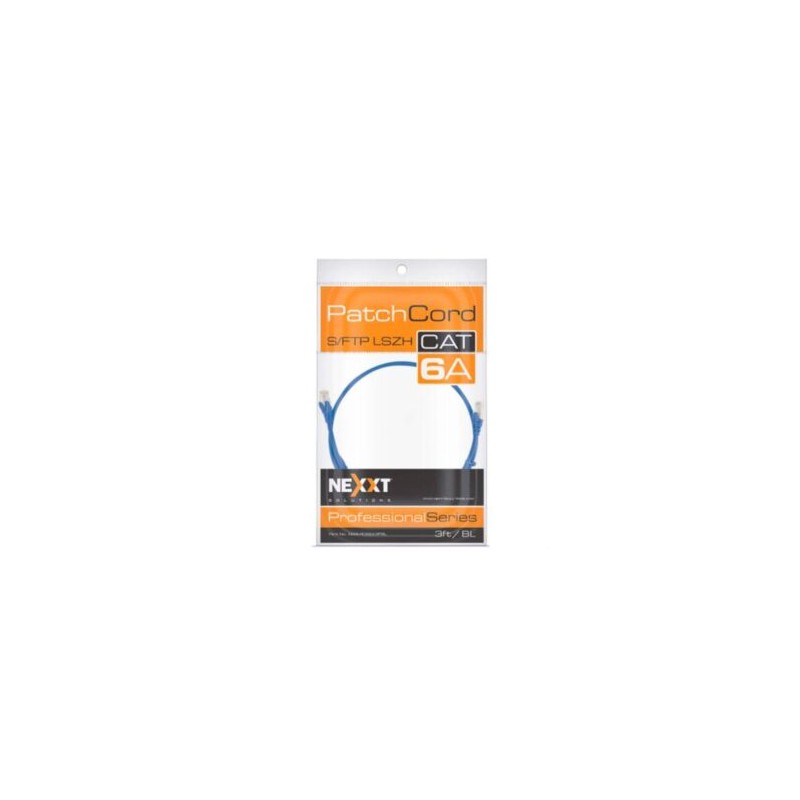 Cable de Conexión Red Nexxt Solutions Cat6A 90cm S/FTP LSZH Color Azul