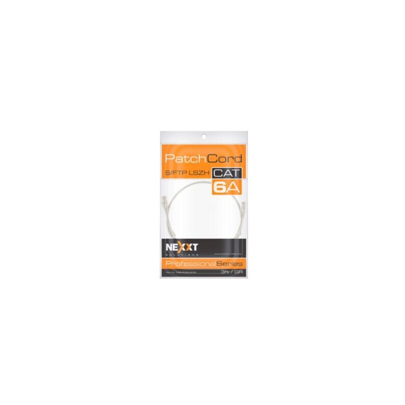 Cable de Conexión Red Nexxt Solutions Cat6A 90cm S/FTP LSZH Color Gris