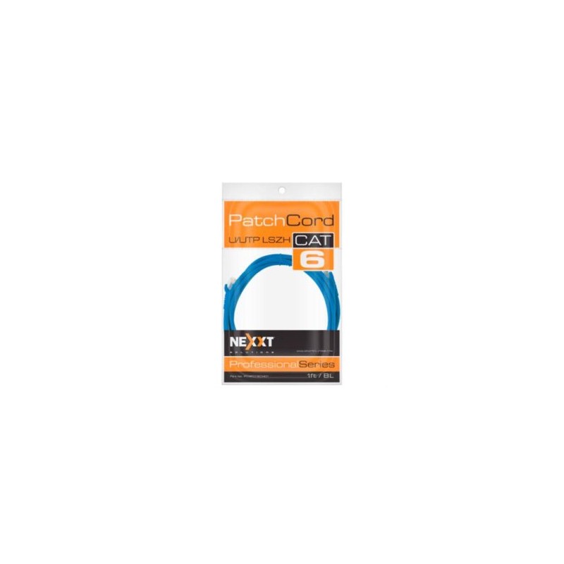 Cable de Conexion Red Nexxt Solutions UTP Cat6 30cm Color Azul