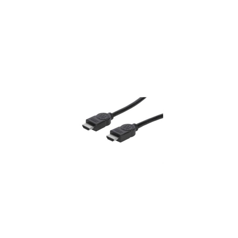 Cable Manhattan HDMI 1.4 M-M Alta Velocidad Canal Ethernet 3m Color Negro