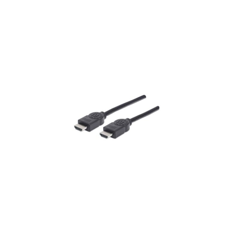 Cable Manhattan HDMI 1.4 M-M Alta Velocidad Canal Ethernet 5m Color Negro