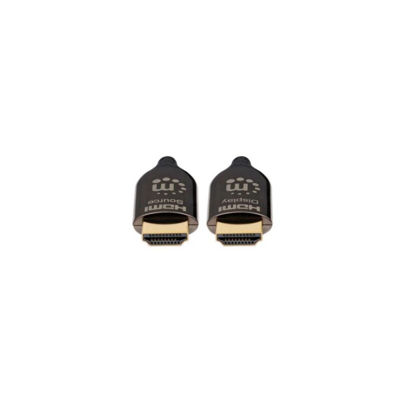 Cable Manhattan HDMI 2.0 Fibra Optica M-M 50m Color Negro