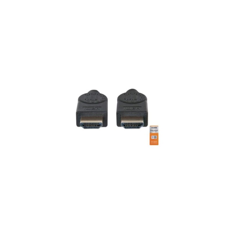 Cable Manhattan HDMI Alta Velocidad con Canal Ethernet Premium 1.8m Color Negro