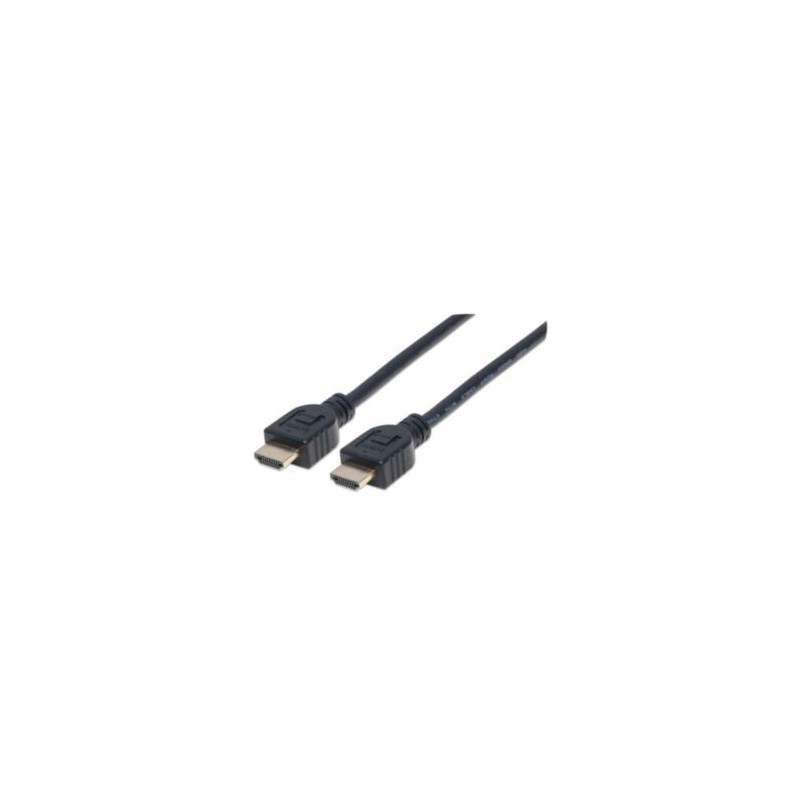 Cable Manhattan HDMI M-M Alta Velocidad con Ethernet 1m Color Negro