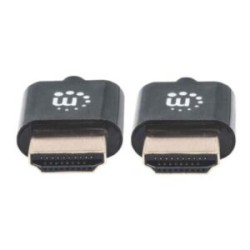Cable Manhattan HDMI M-M Ultra Delgado Alta Velocidad con Ethernet 1.8m Color Negro