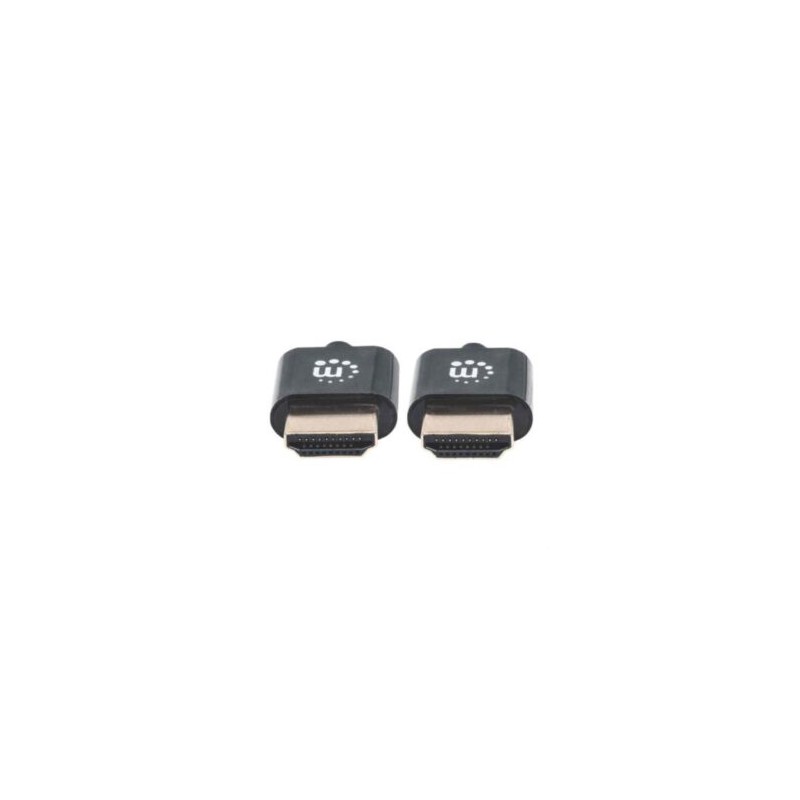 Cable Manhattan HDMI M-M Ultra Delgado Alta Velocidad con Ethernet 1.8m Color Negro