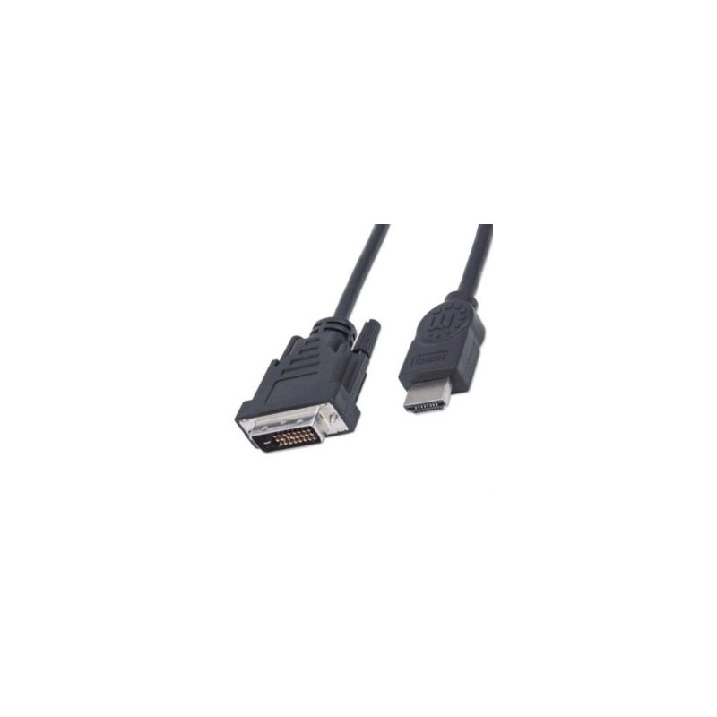 Cable Manhattan para Monitor HDMI/DVI-D M-M1.8m Color Negro