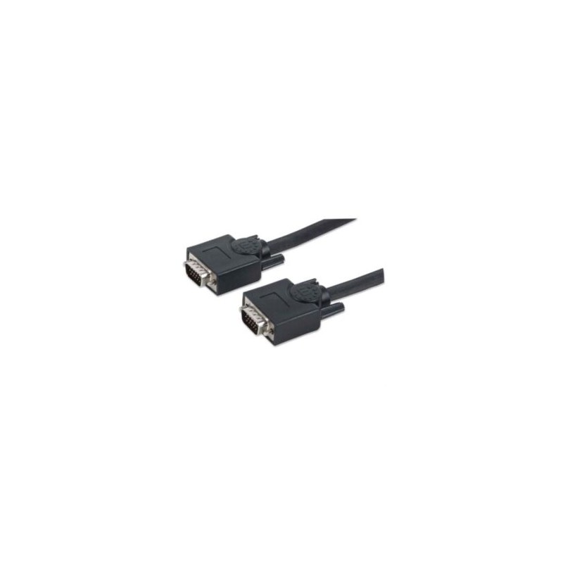 Cable Manhattan para Monitor SVGA HD15 M-M 20m Color Negro
