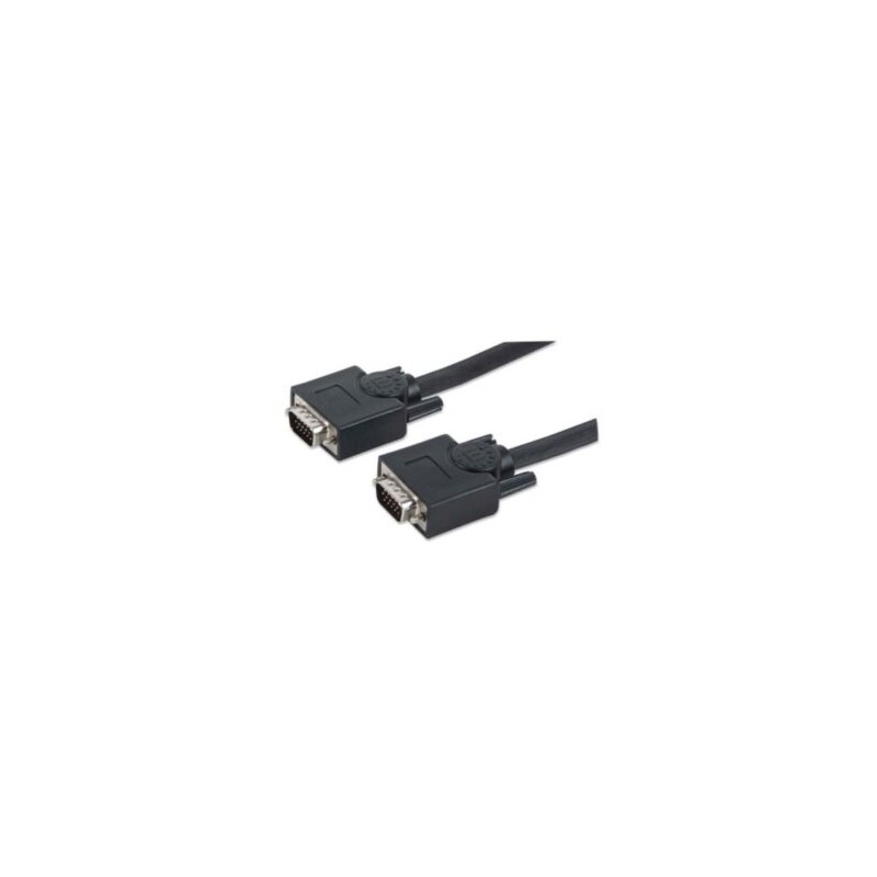 Cable Manhattan para Monitor SVGA HD15 M-M 30m Color Negro