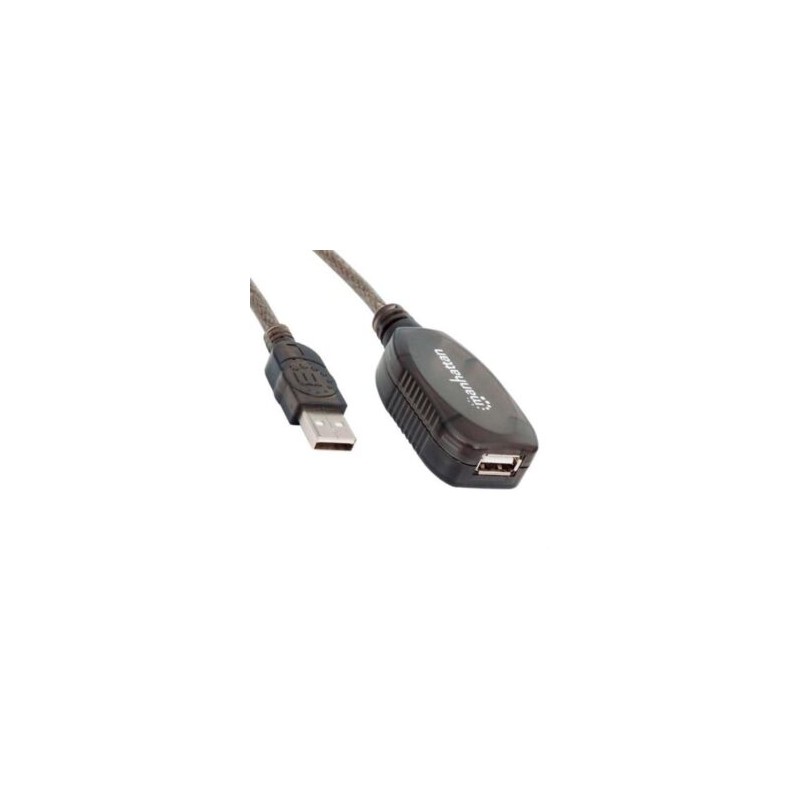 Cable Manhattan USB 2.0 Alta Velocidad Extensión Activa 10m Color Negro
