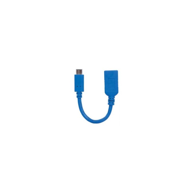Cable Manhattan USB 3.2 Gen1 C-A Súper Velocidad 15cm Color Azul