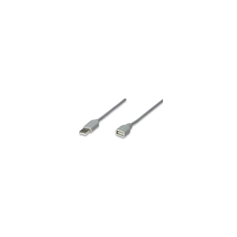 Cable Manhattan USB A-A Extensión 1.8m Color Gris