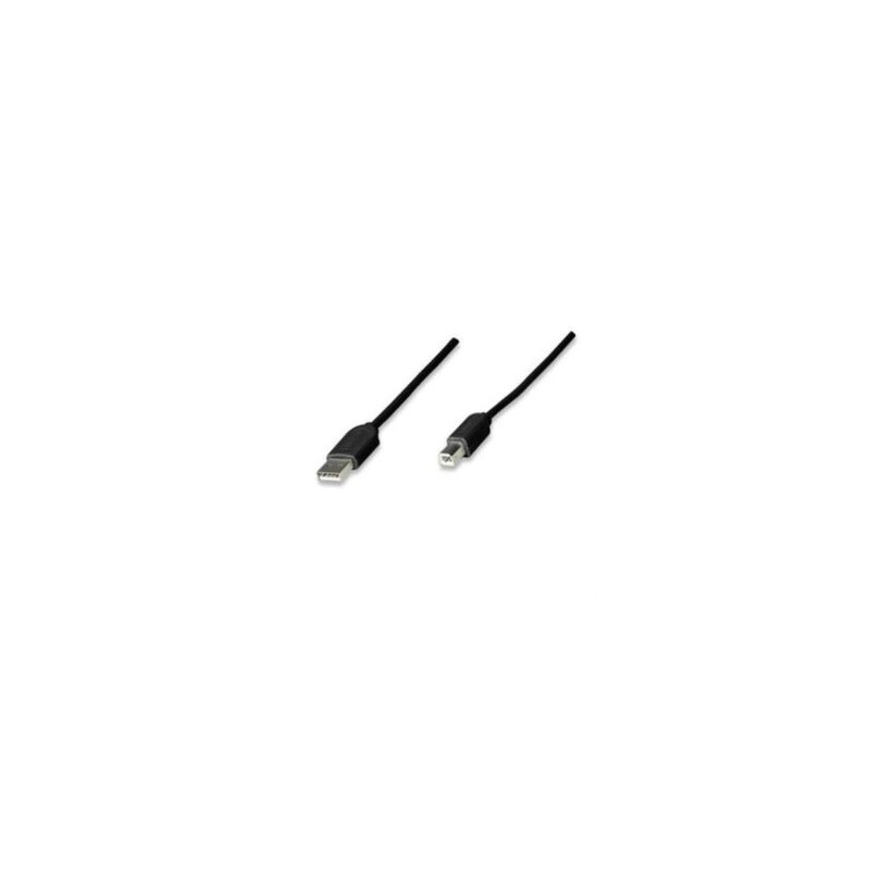 Cable Manhattan USB A-B Económico 1.8m Color Negro