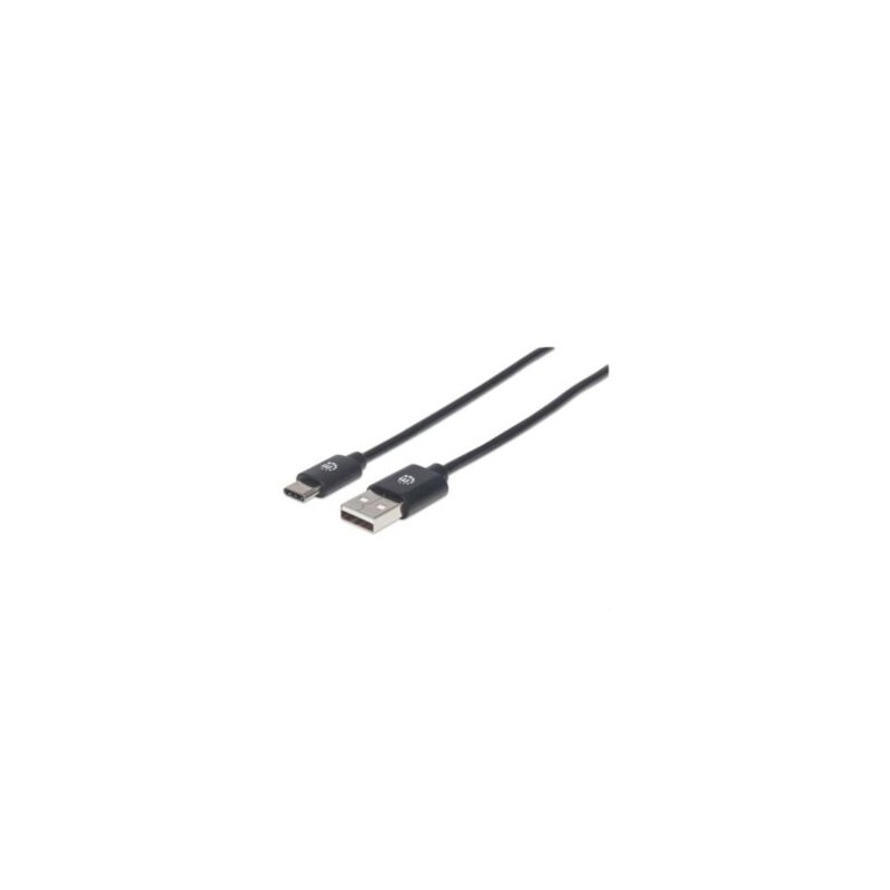 Cable Manhattan USB A-C 2.0 Alta Velocidad 2m Color Negro