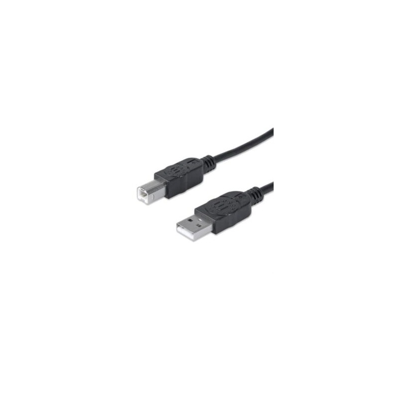 Cable Manhattan USB B Alta Velocidad 2.0 A-B1.8m Color Negro