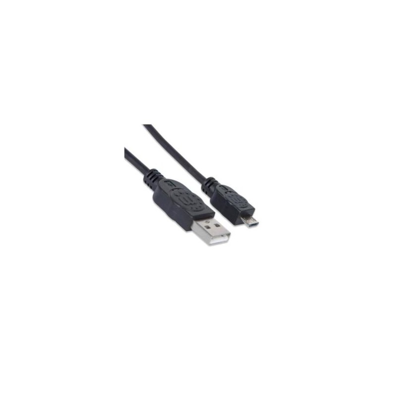 Cable Manhattan USB Micro-B Alta Velocidad PVC 1.8m Color Negro