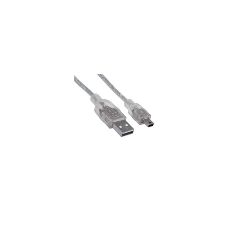 Cable Manhattan USB Mini B Alta Velocidad 2.0 A Mini B 1.8m Color Plata