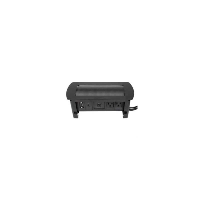 Caja de Conexión Manhattan para Mesa C/Enchufe USB/HDMI/VGA Color Negro