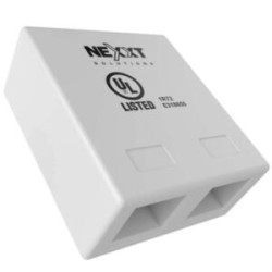 Caja de Montaje Nexxt Solutions Vacía para Insertar Módulo RJ45 Montaje en Pared 2 Puerto Blanco