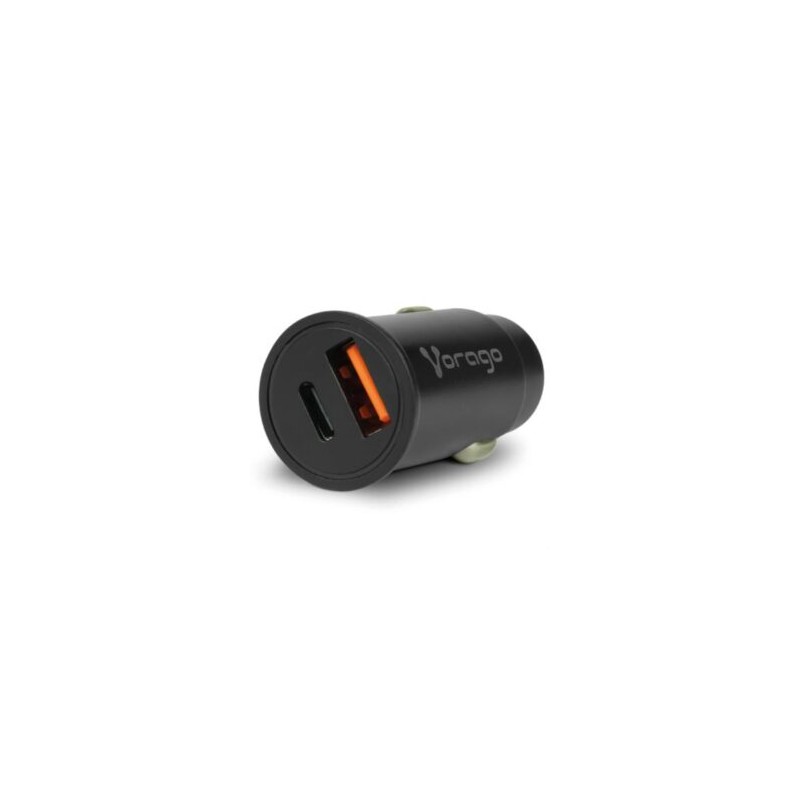 Cargador para Auto Vorago AU-305 Carga Rápida PD 20W USB-C/USB-A Color Negro